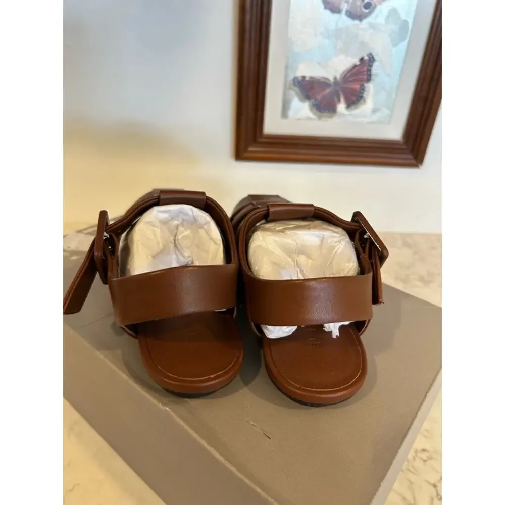 Everlane The Day Fisherman‎ Sandal Rum Brown Leather Strappy Shoe Size 6